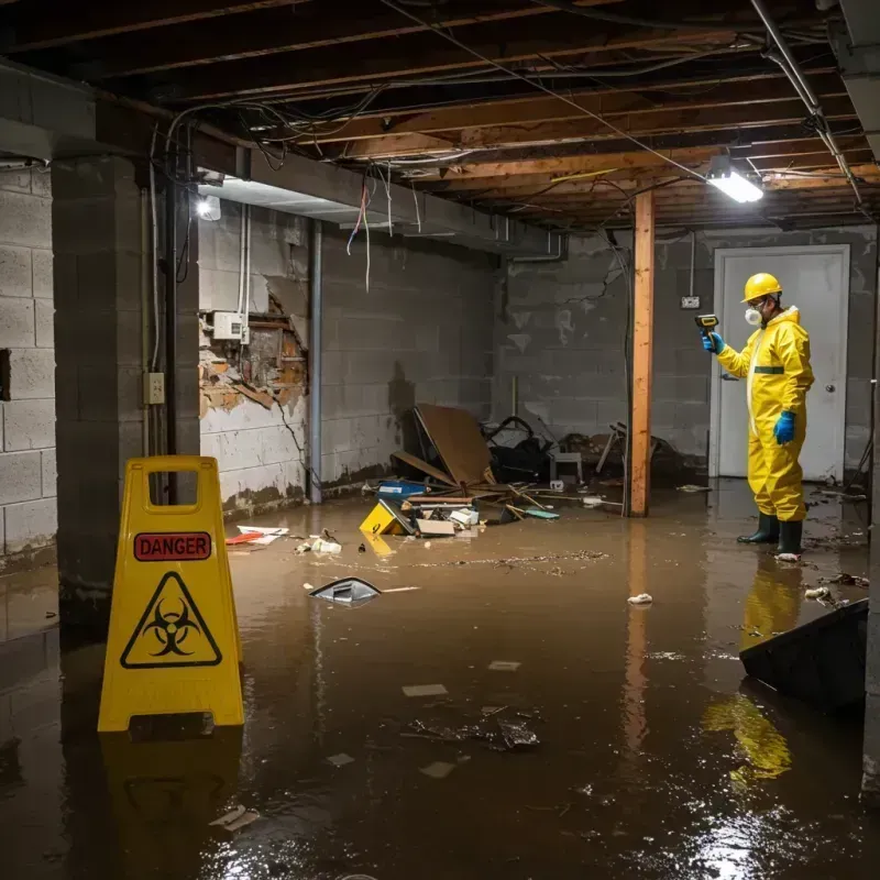 Flooded Basement Electrical Hazard in Hood River County, OR Property